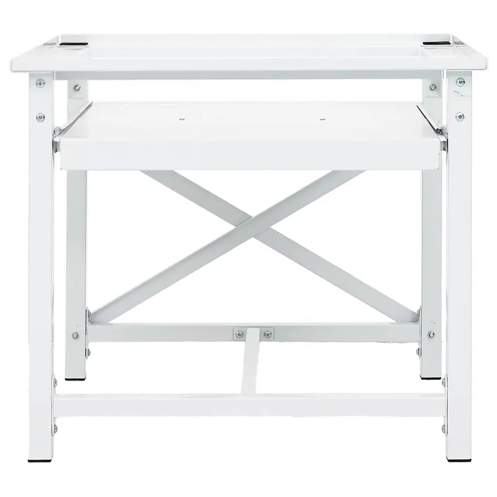 Washing Machine Riser Stand White Storage Pedestal with Pull-Out Shelf