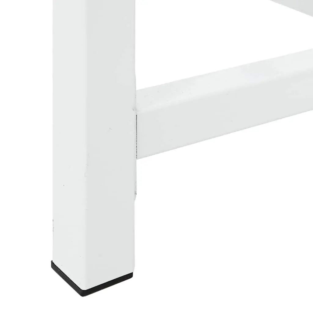 Washing Machine Riser Stand White Storage Pedestal with Pull-Out Shelf