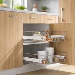 Convenient Pull-Out Baskets for Kitchen Use, 600 mm