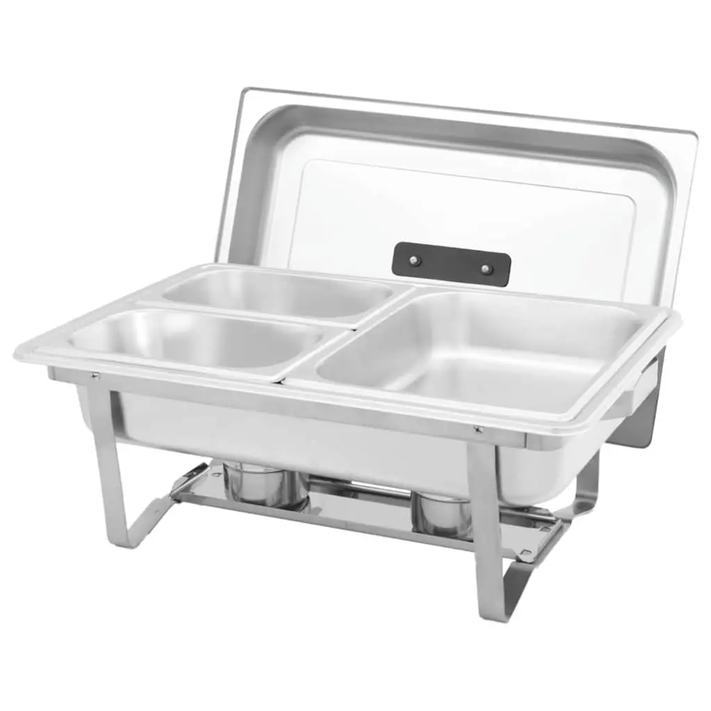 Chafing Dish Set 2 Piece Stainless Steel Food Warmer Catering Restaurant Hotel