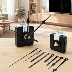 Versatile Black Quartz Clock Movement for Home Projects