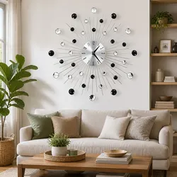 Perfectly Timed: 50cm Silver Wall Clock for Any Room