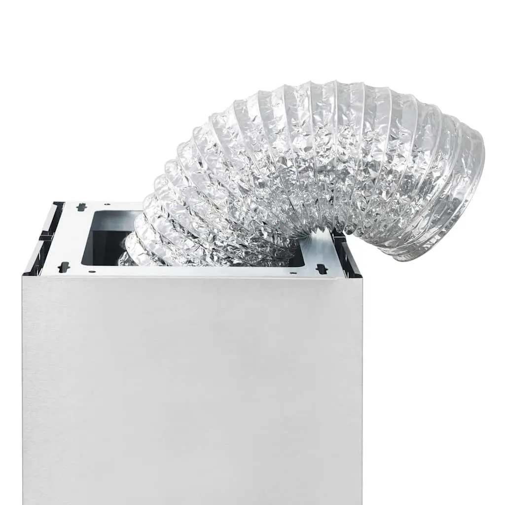 90cm Island Kitchen Extractor Stainless Steel Curved Glass Touch Sensor 756m³/h Silver