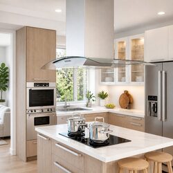Versatile 90cm Island Range Hood for Any Kitchen Setup