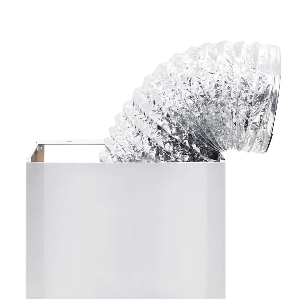 Wall Mounted Stainless Steel Range Hood 60cm Curved Glass Silver with LED Lighting