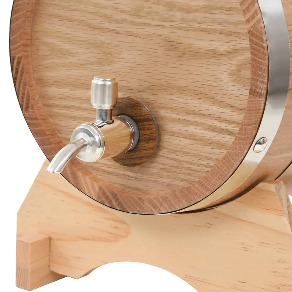 Wine Barrel Solid Oak Wood 6L Rustic Decor Home Bar Dispenser