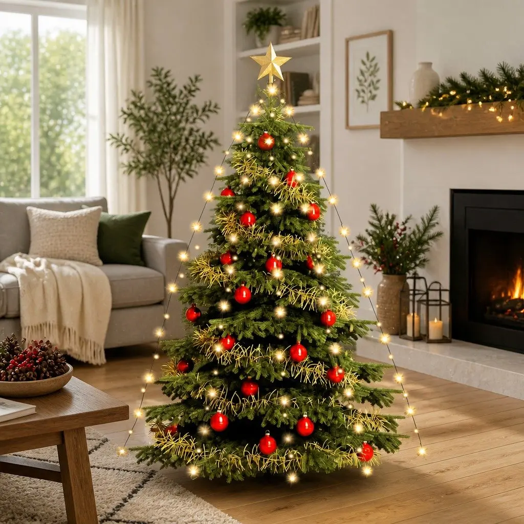 Christmas Tree Net Lights LED 210 White Indoor Outdoor