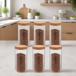 Versatile Glass Storage Jars with Cork Lids for Your Pantry