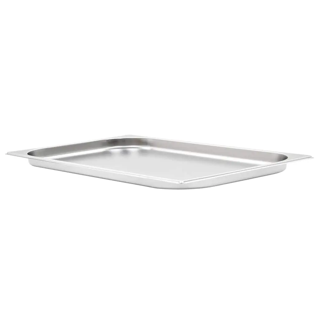Gastronorm Containers 20 mm GN 1/1 Silver Stackable Steam Table Pans