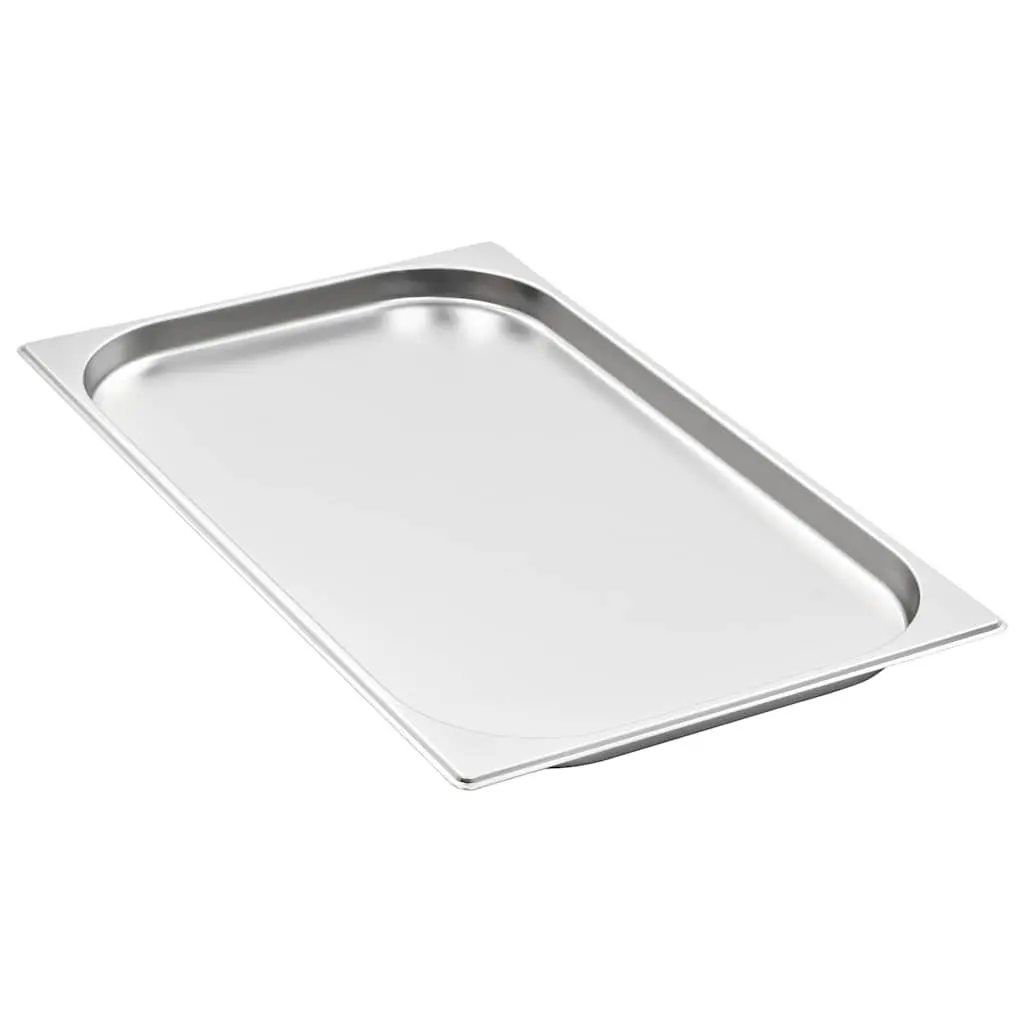 Gastronorm Containers 20 mm GN 1/1 Silver Stackable Steam Table Pans