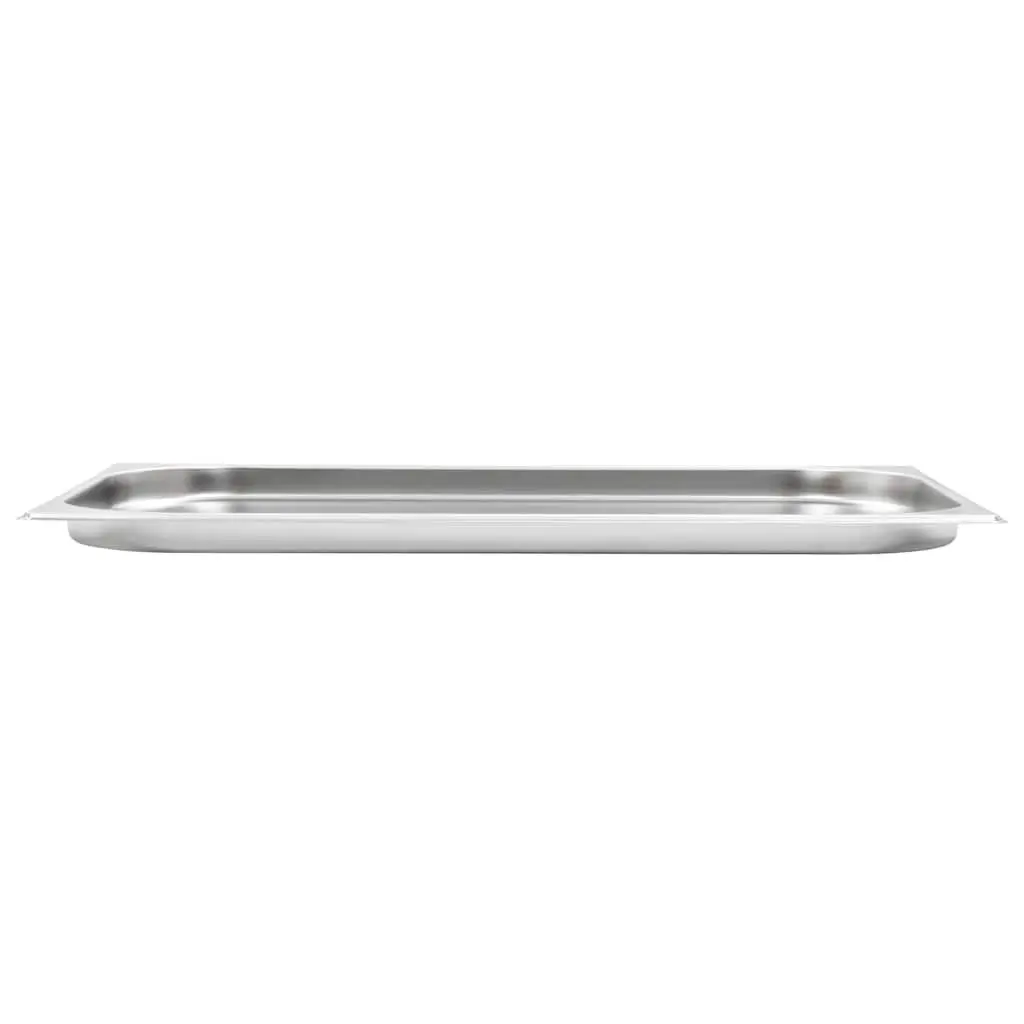 Gastronorm Containers 20 mm GN 1/1 Silver Stackable Steam Table Pans