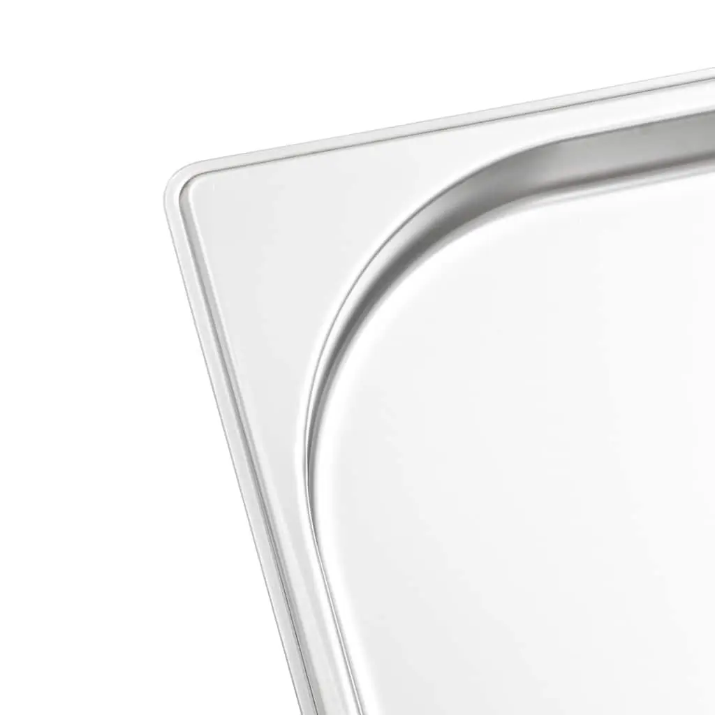 Gastronorm Containers 20 mm GN 1/1 Silver Stackable Steam Table Pans
