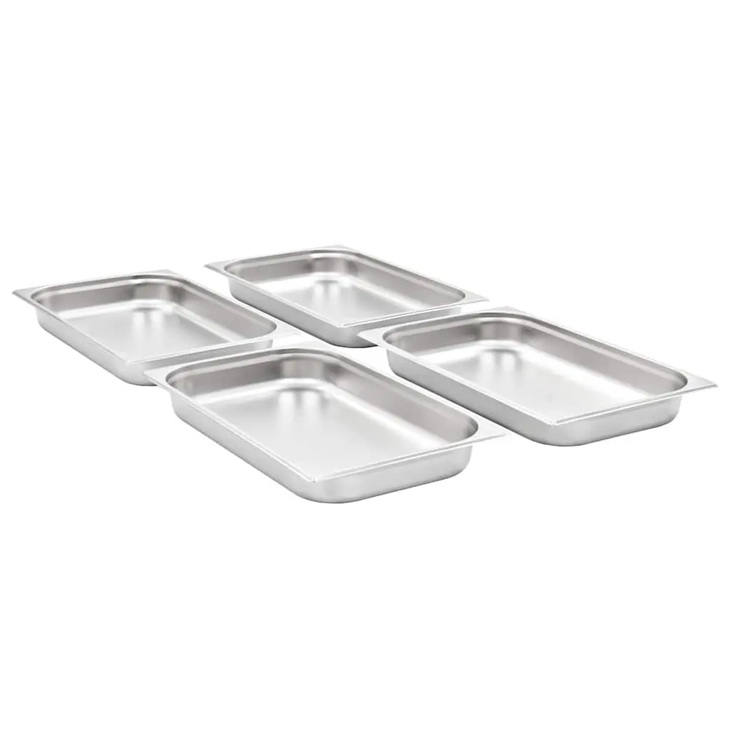 Gastronorm Containers Stainless Steel GN 1/1 65 mm Silver Stackable Pans