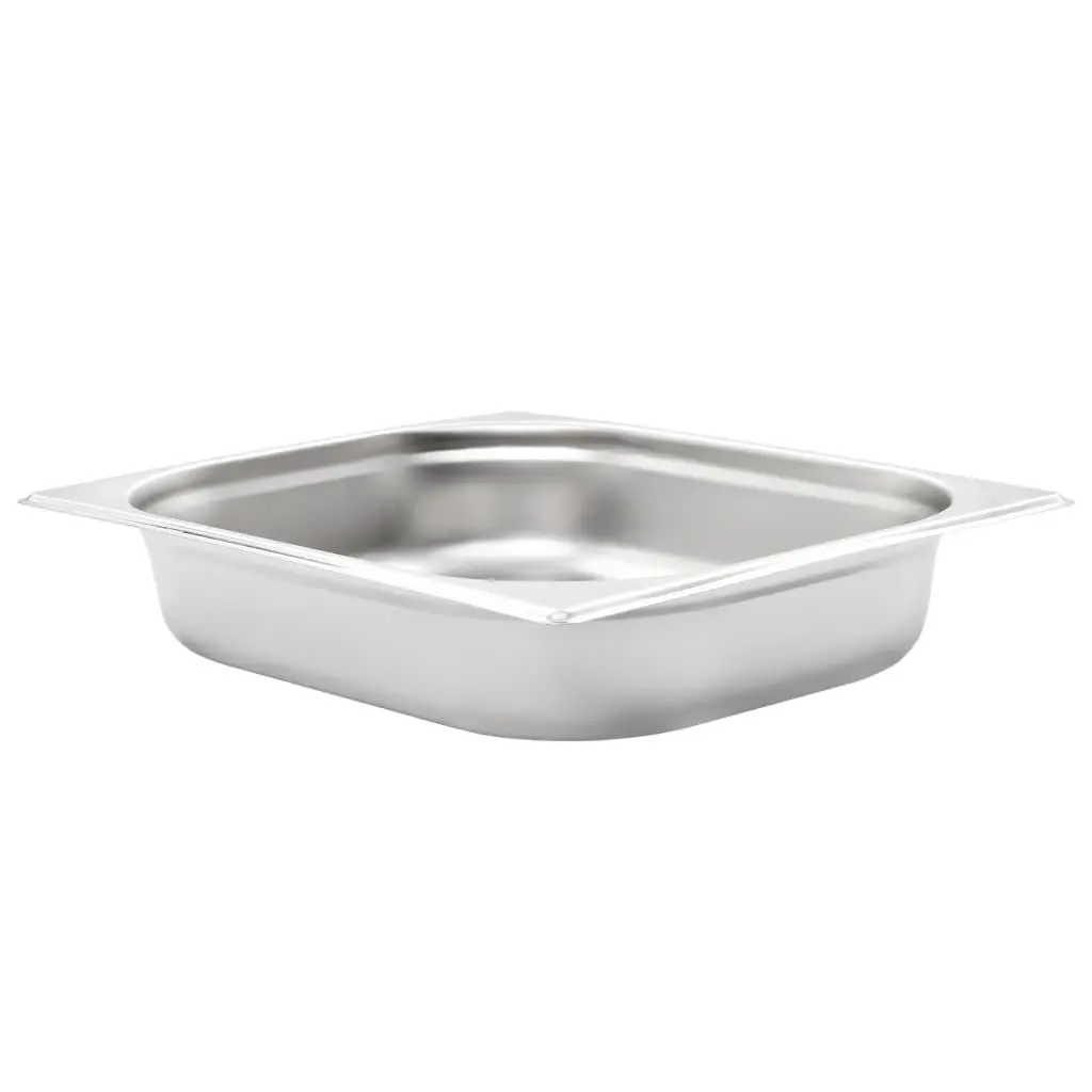 Gastronorm Containers Stainless Steel GN 1/2 65 mm Silver Stackable Pans