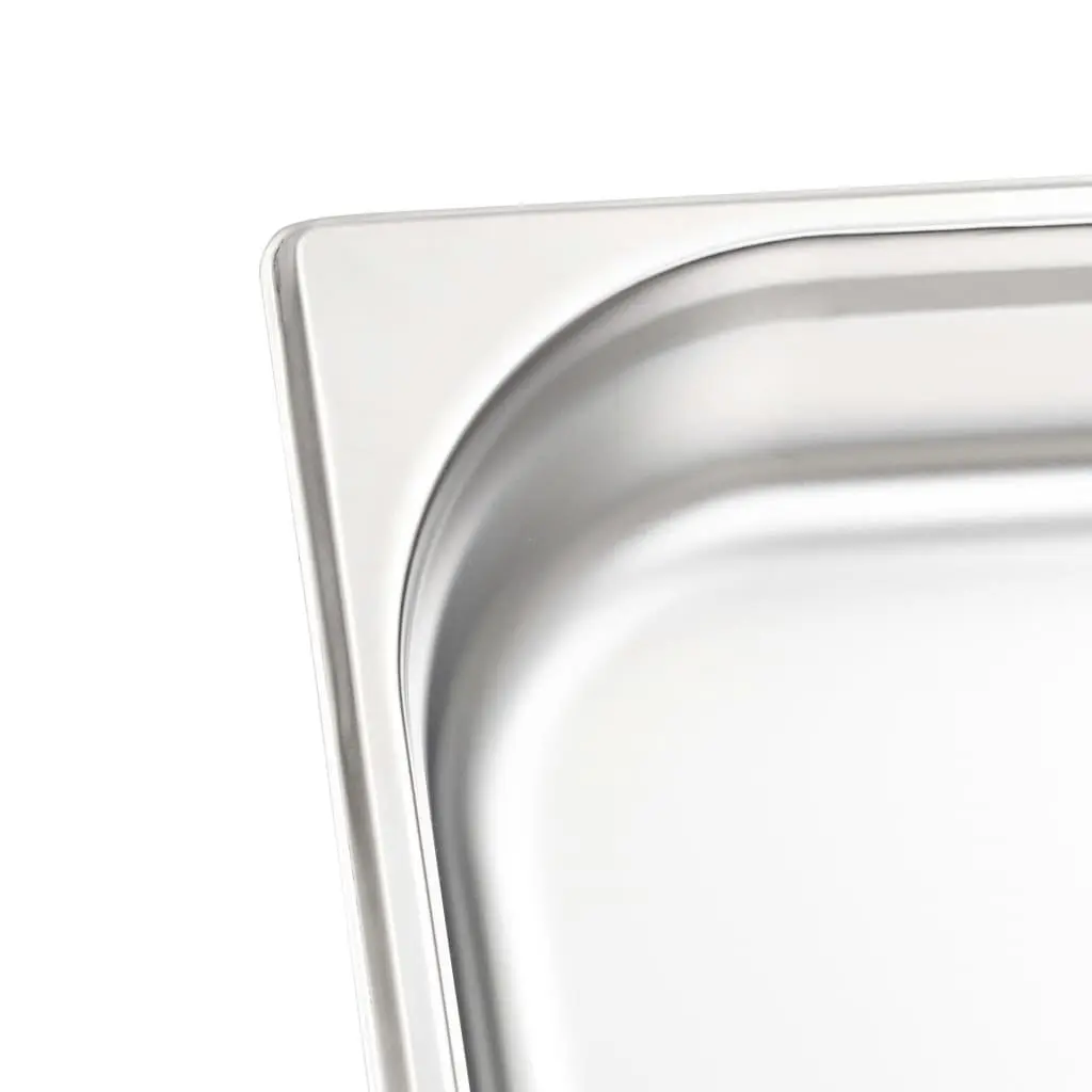 Gastronorm Containers Stainless Steel GN 1/2 65 mm Silver Stackable Pans
