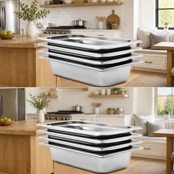 Practical 8-Piece Set of Gastronorm Containers for Every Kitchen