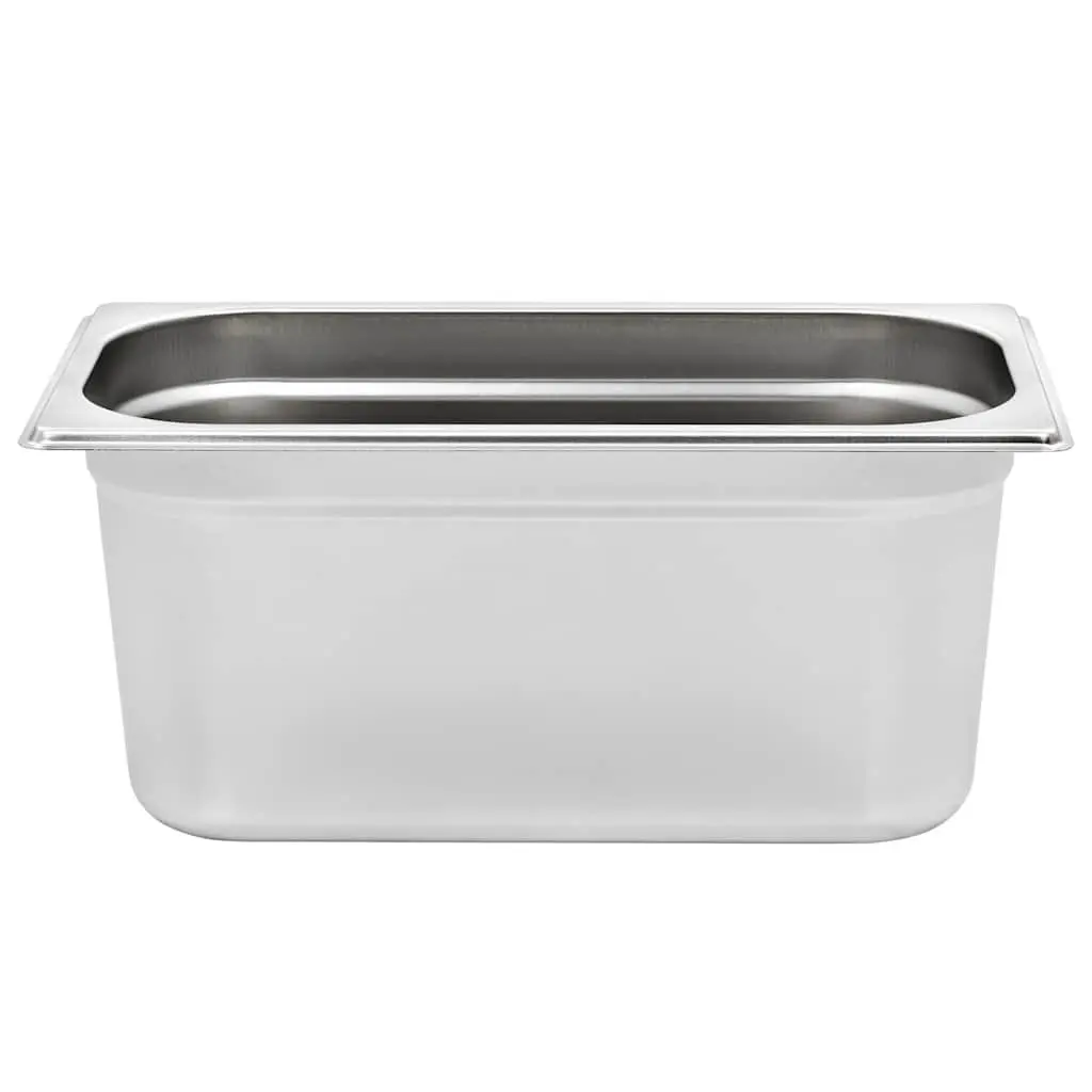 Gastronorm Containers Steam Table Pans GN 1/3 150 mm Silver 4 Piece