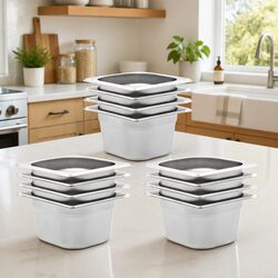 12 pcs Stackable Gastronorm Containers for Home and Events