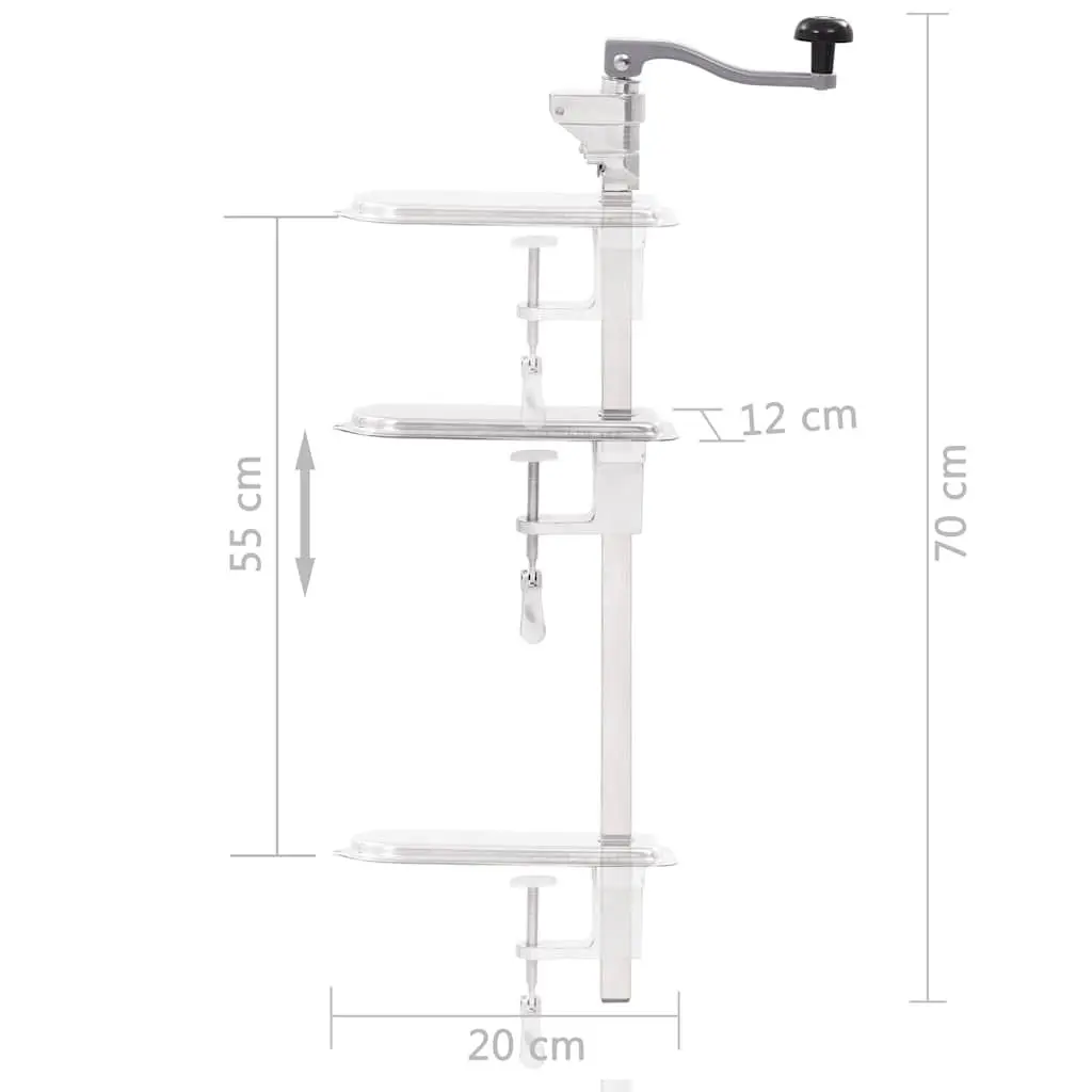 Can Opener 70 cm Aluminum Stainless Steel Tabletop Mounted Kitchen Tool Silver