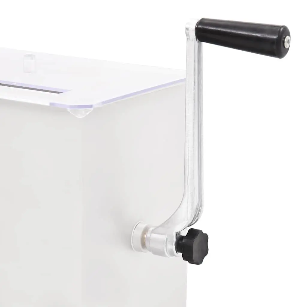 Manual Meat Mixer Stainless Steel Food Blender 5kg Capacity with Clear Lid and Large Crank Handle for Home Kitchen