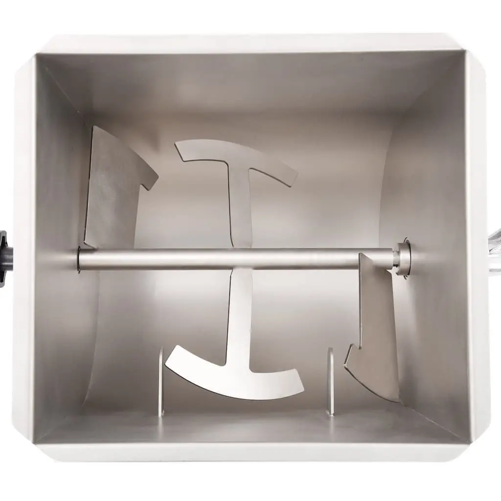Manual Meat Mixer Stainless Steel Gear Box 44 lb Capacity Silver for Home and Professional Use