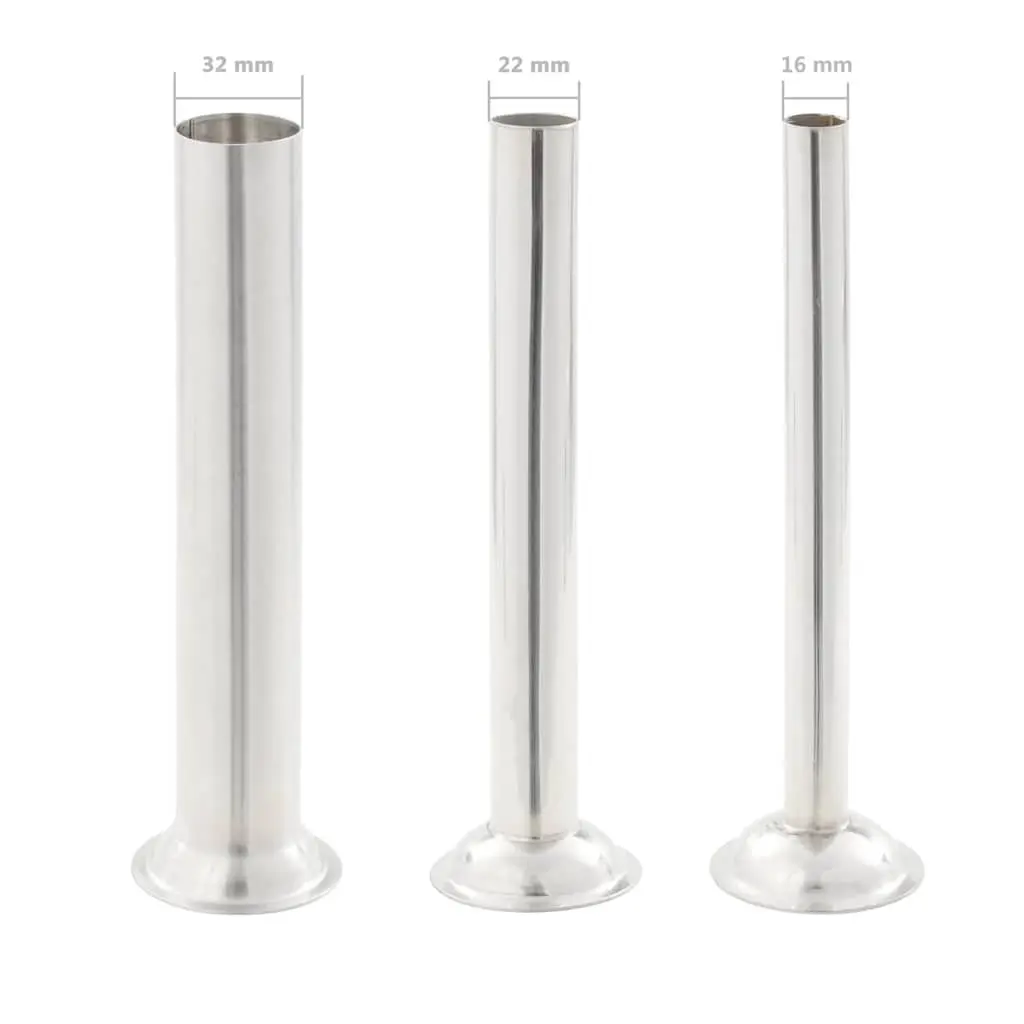 Manual Sausage Stuffer Stainless Steel 3L Hand Crank Kitchen Tool 3 Tubes
