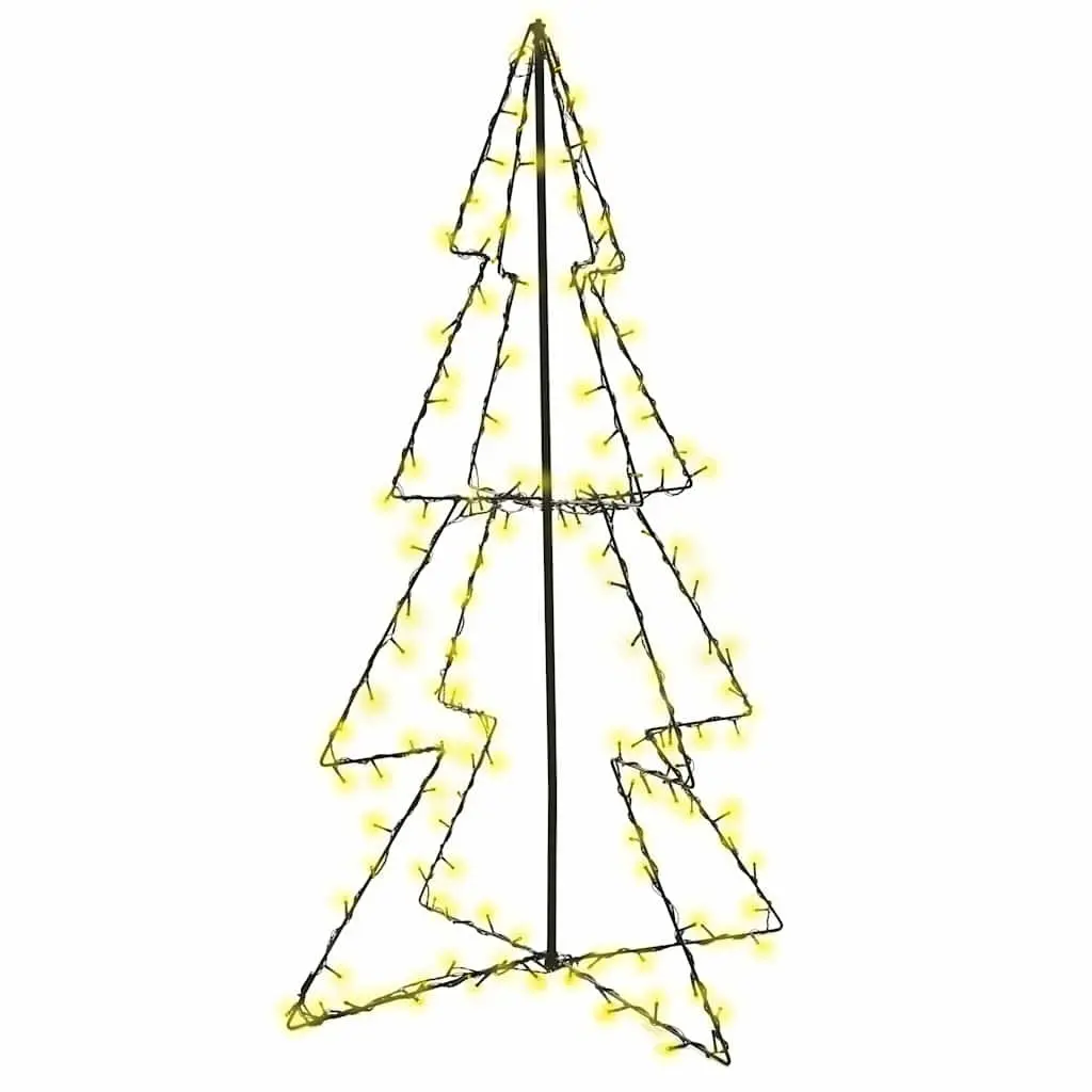 Christmas Cone Tree 160 LEDs White 78x120cm Indoor Outdoor Decoration Light
