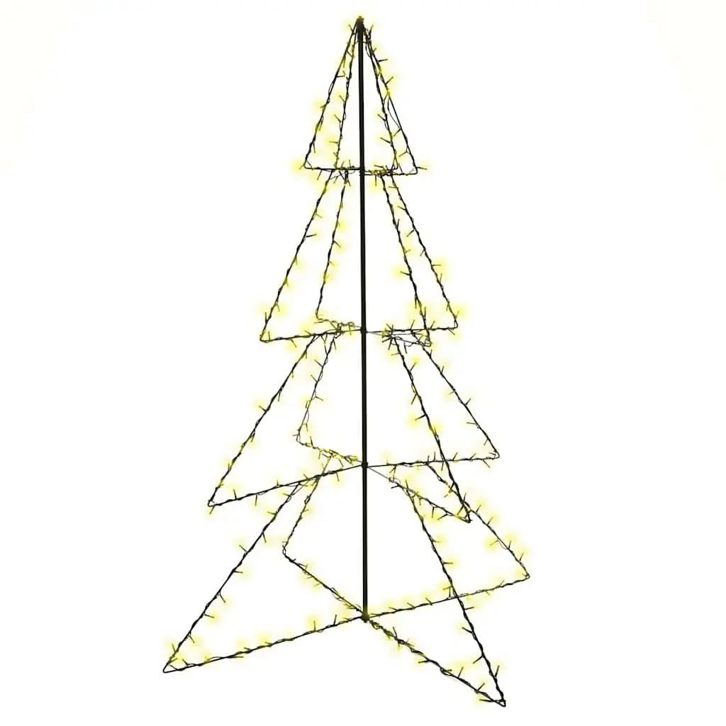 Christmas Cone Tree 240 LEDs White 115x150 cm Indoor Outdoor Decoration Light