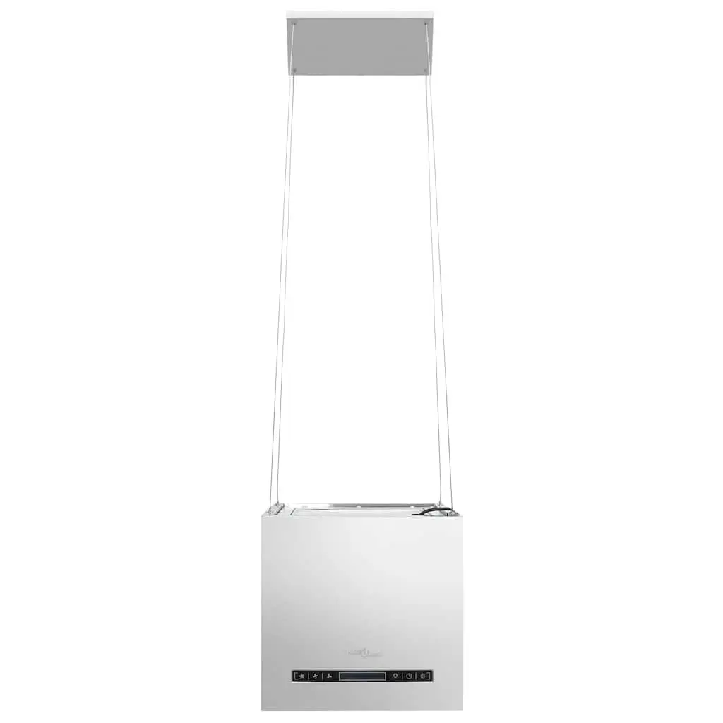 Ceiling Mounted Island Range Hood 37cm Stainless Steel Touch Control Silver