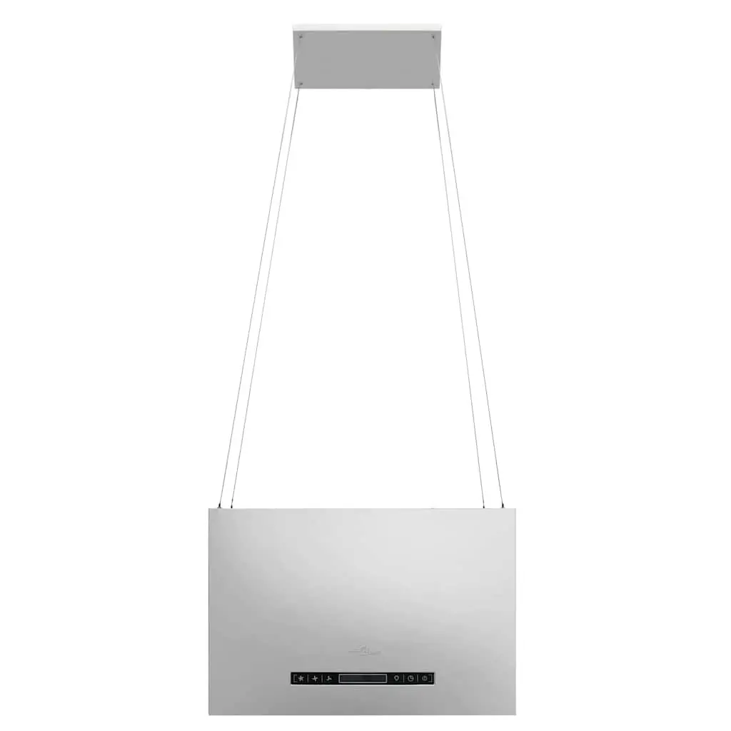 Island Range Hood Stainless Steel 55cm Ceiling Mounted Silver