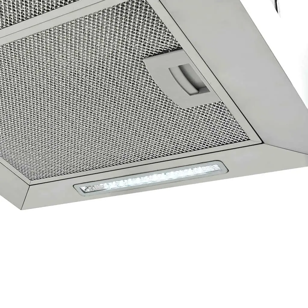 Island Range Hood Stainless Steel 55cm Ceiling Mounted Silver