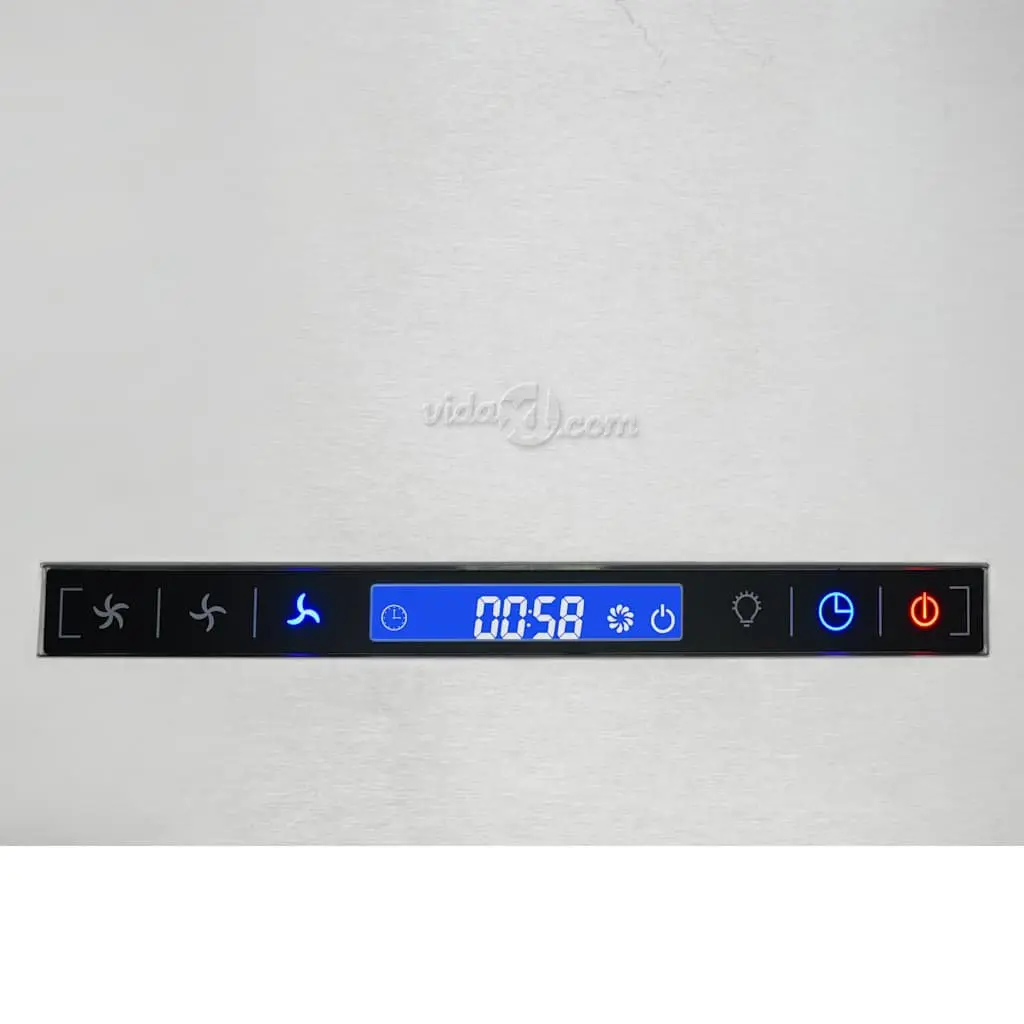 Island Range Hood Stainless Steel 55cm Ceiling Mounted Silver