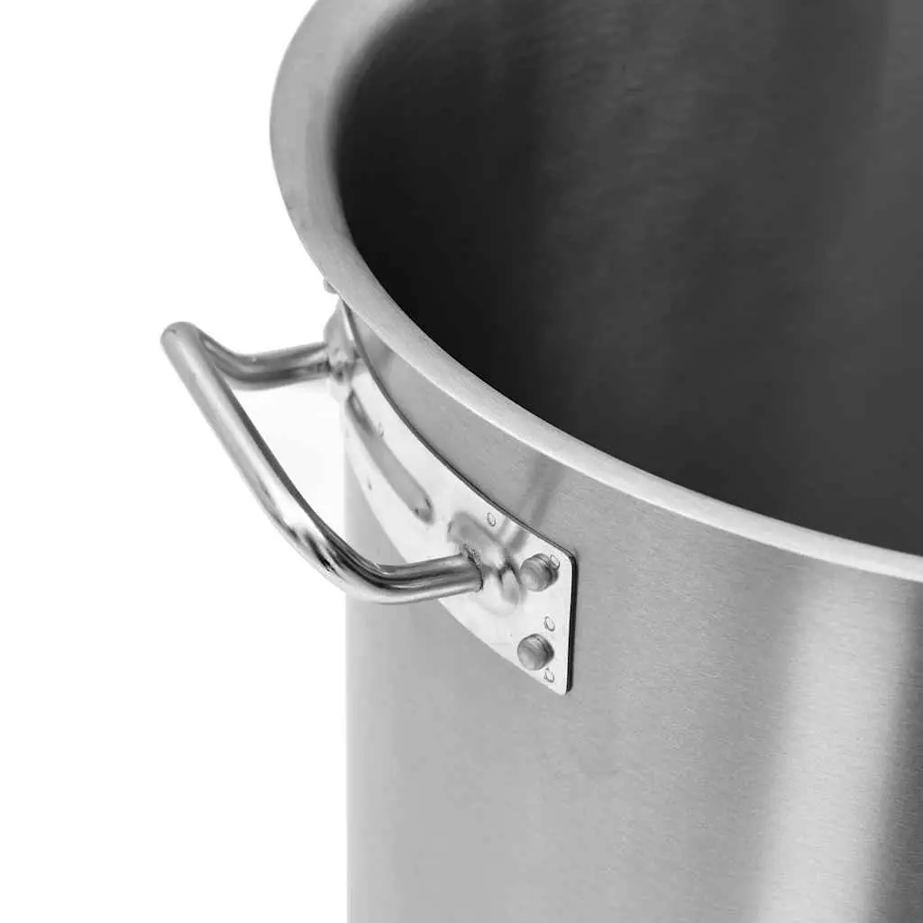 Large Capacity Stock Pot Stainless Steel 71L Silver Professional Kitchen Cooking Pot