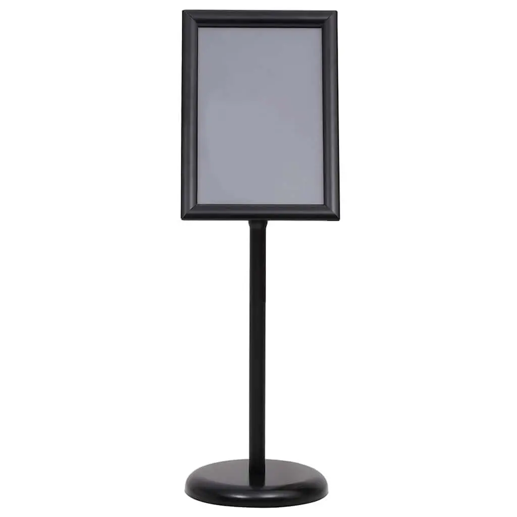 A3 Floor Display Stand Adjustable Poster Holder Lightweight Black Aluminium Alloy Frame