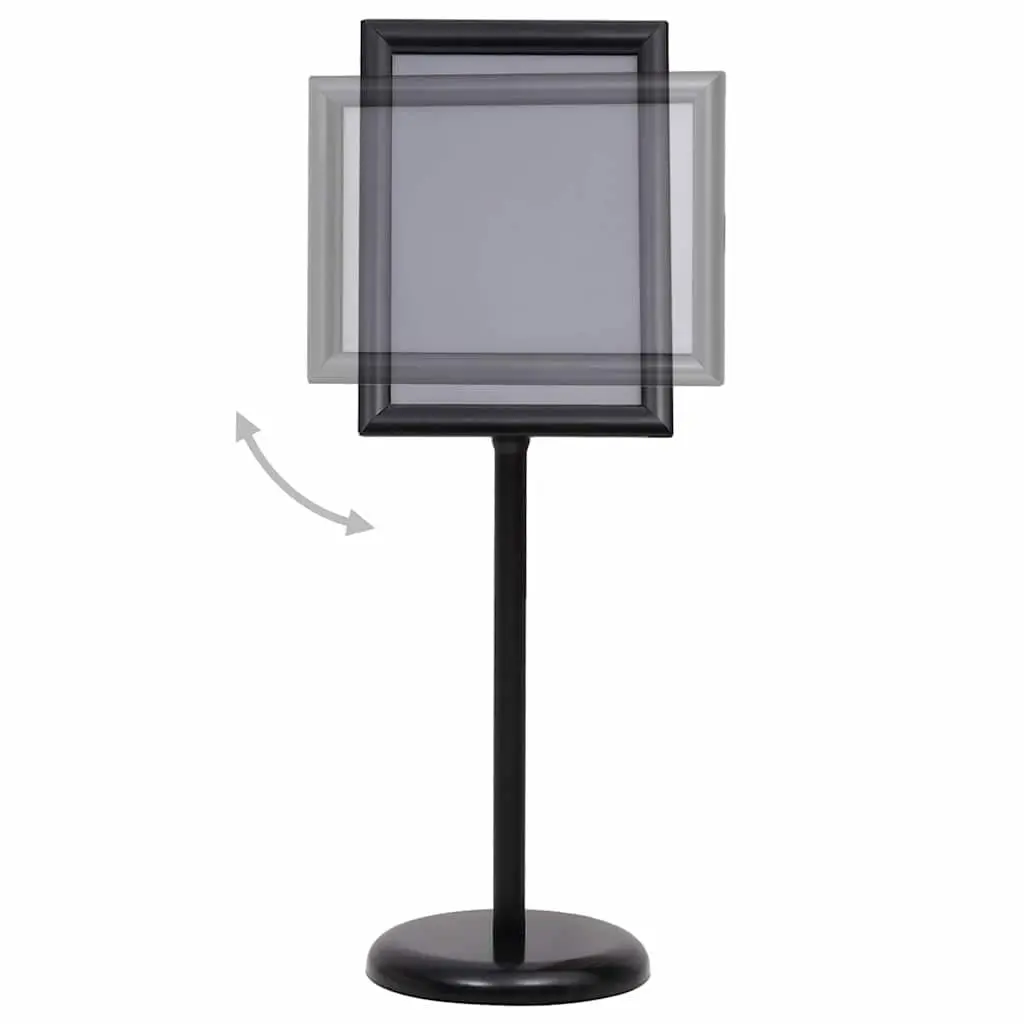 A3 Floor Display Stand Adjustable Poster Holder Lightweight Black Aluminium Alloy Frame
