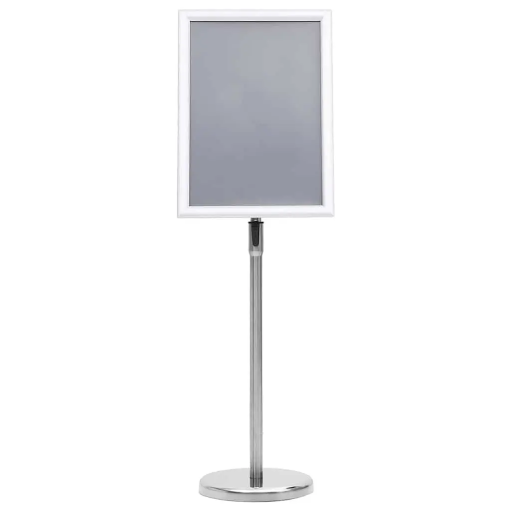A3 Poster Stand Aluminium Adjustable Floor Display Silver