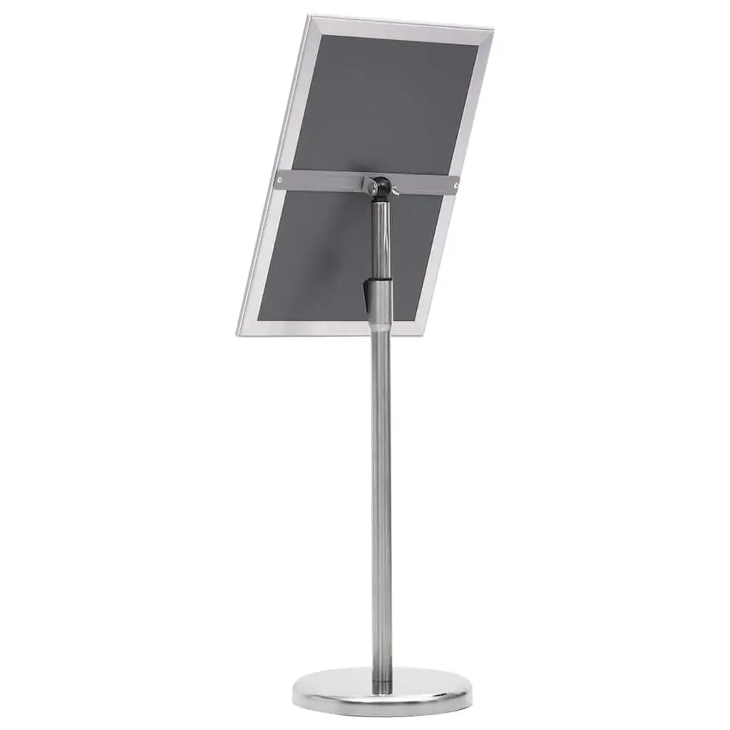 A3 Poster Stand Aluminium Adjustable Floor Display Silver