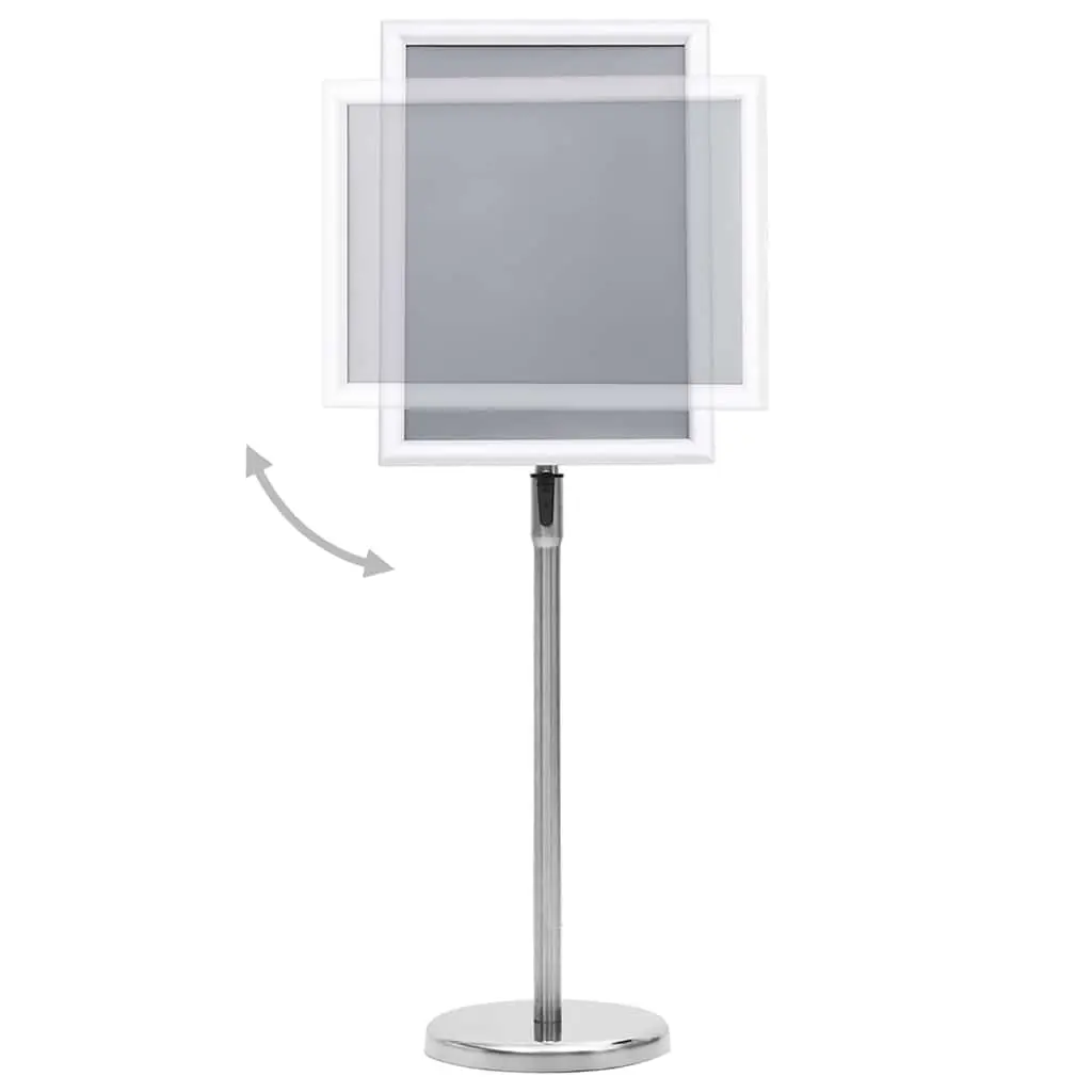A3 Poster Stand Aluminium Adjustable Floor Display Silver