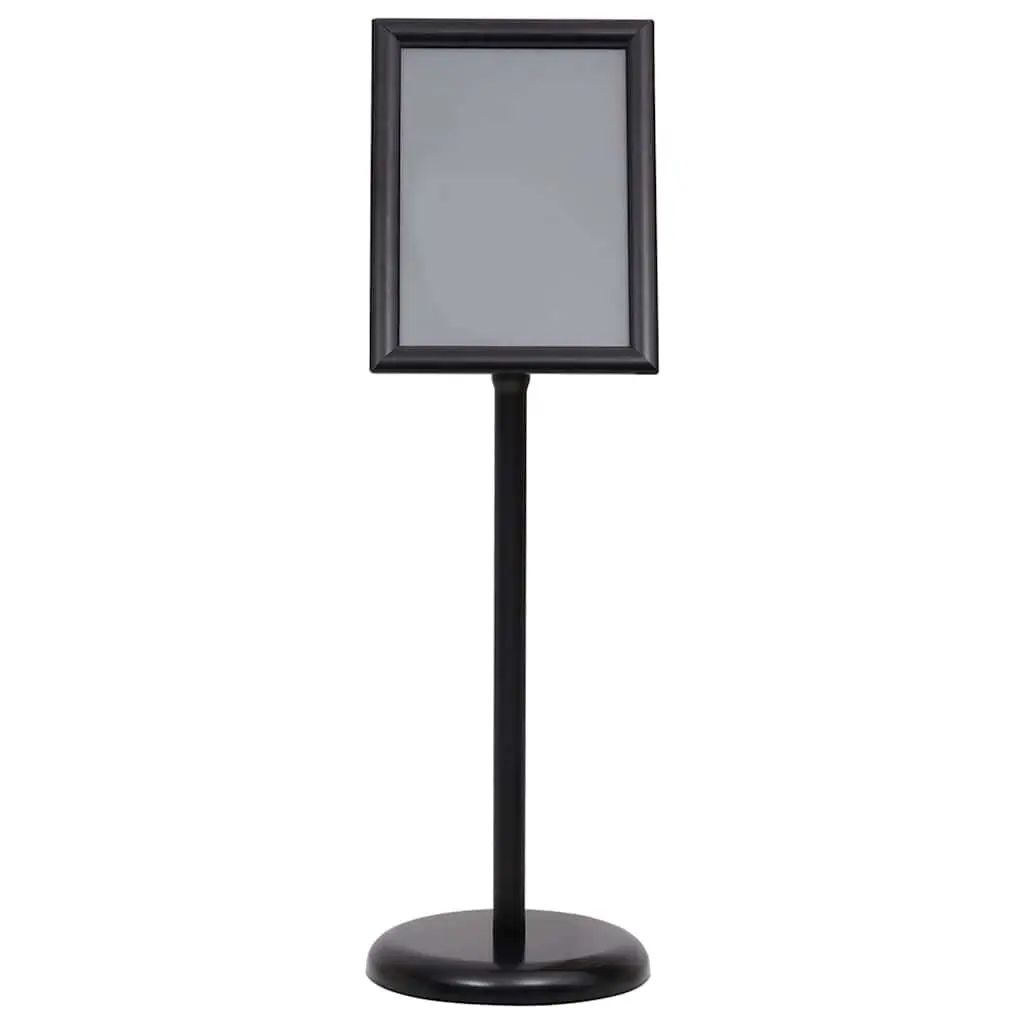 A4 Floor Display Stand Aluminium Alloy Black Pedestal Poster Holder Rotatable Panel