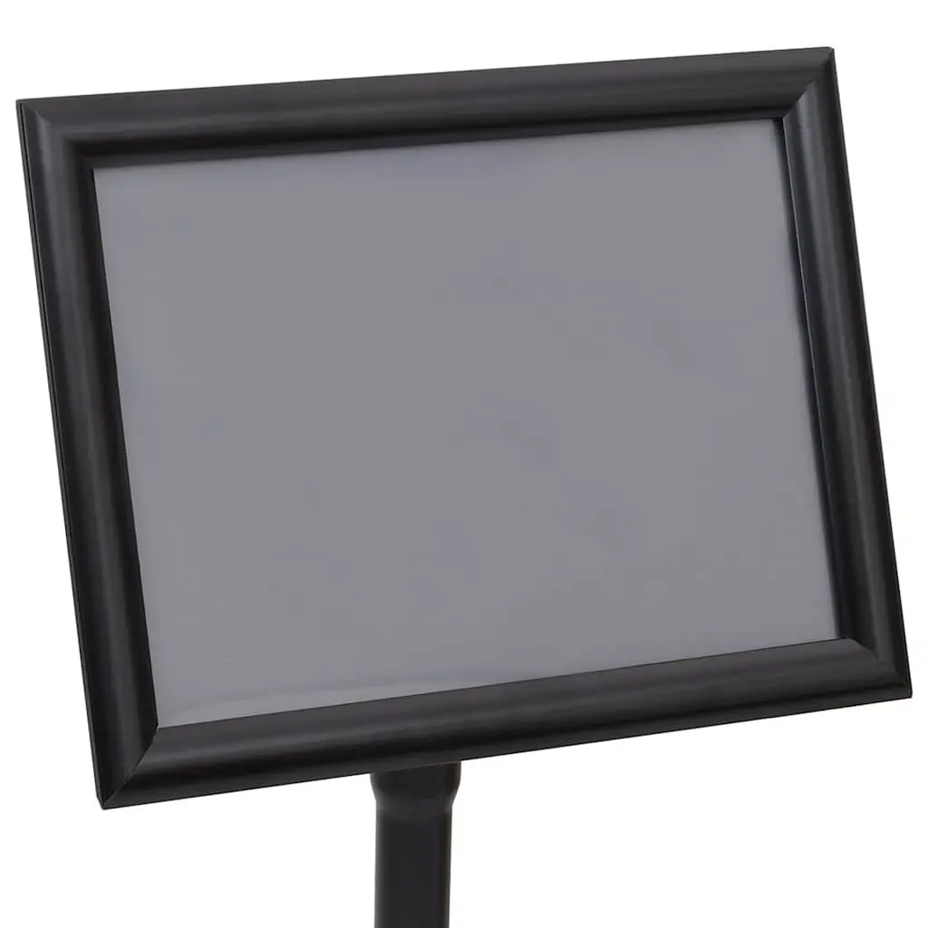 A4 Floor Display Stand Aluminium Alloy Black Pedestal Poster Holder Rotatable Panel