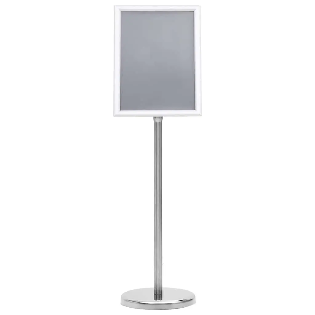 A4 Poster Stand Aluminium Alloy Floor Display Stand Silver
