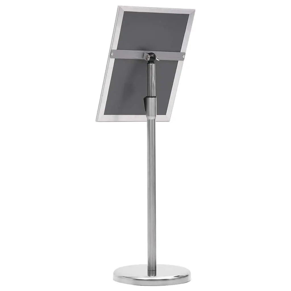 A4 Poster Stand Aluminium Alloy Floor Display Stand Silver