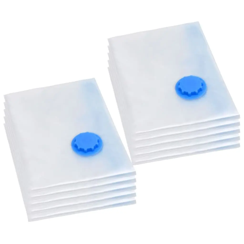 Vacuum Bags Plastic Transparent 120x70cm 10 Pieces Clothing Storage Organiser