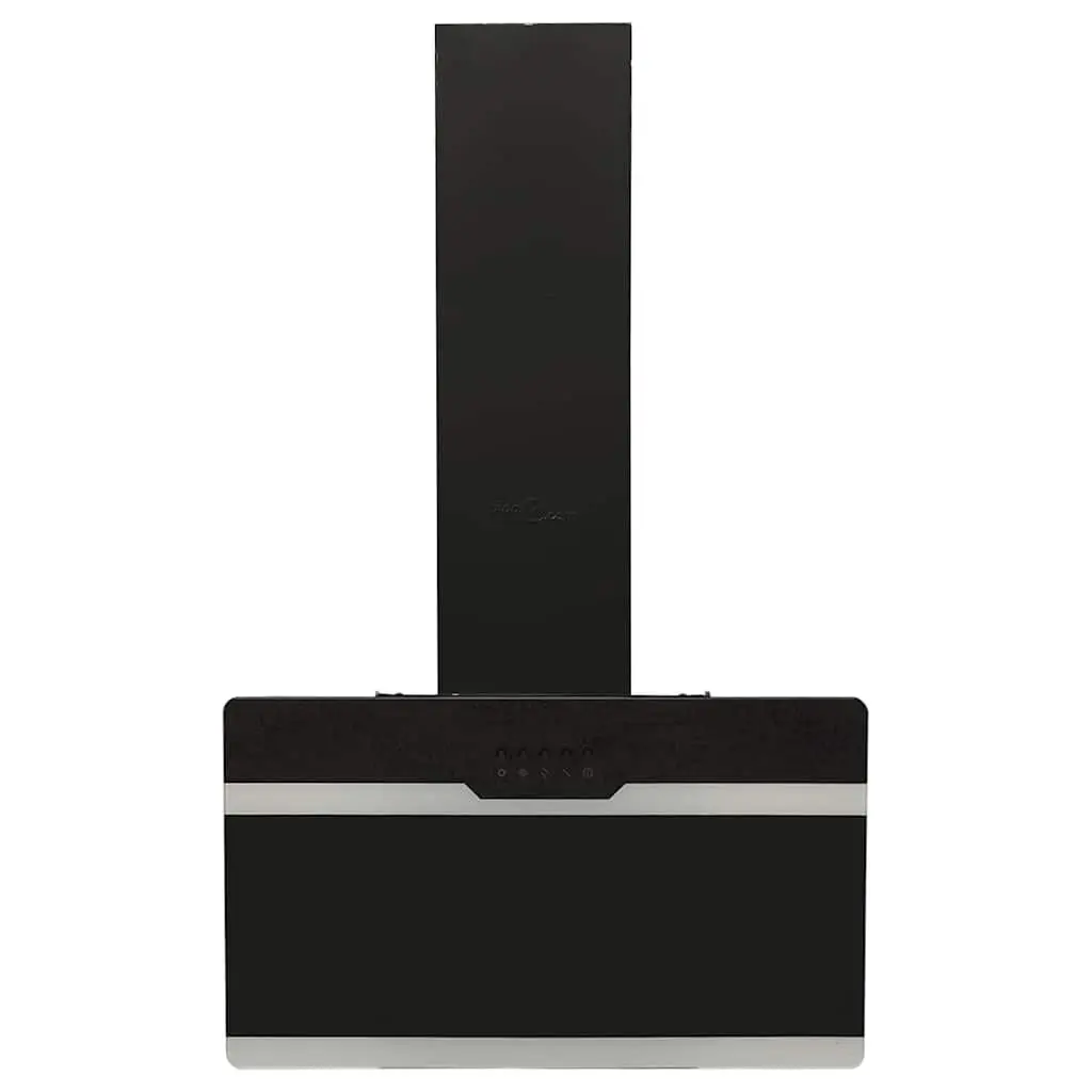 Wall Mounted Range Hood Tempered Glass 60cm Black