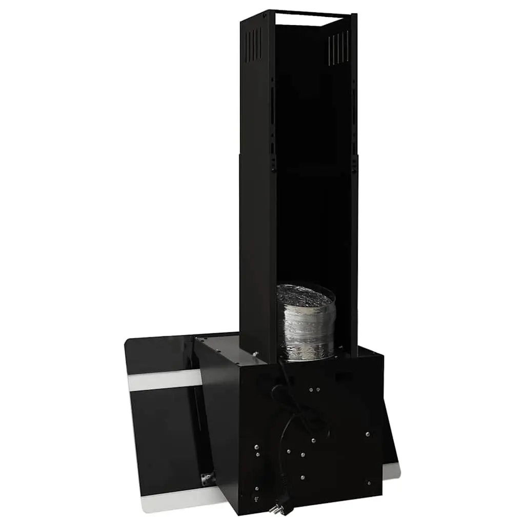 Wall Mounted Range Hood Tempered Glass 60cm Black