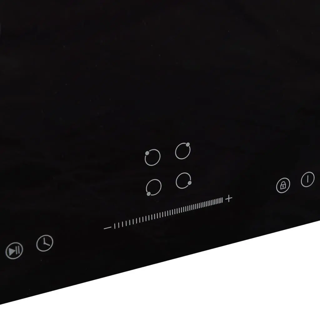 Induction Cooktop 4 Burner Black Touch Control Heat Resistant Glass 7000W