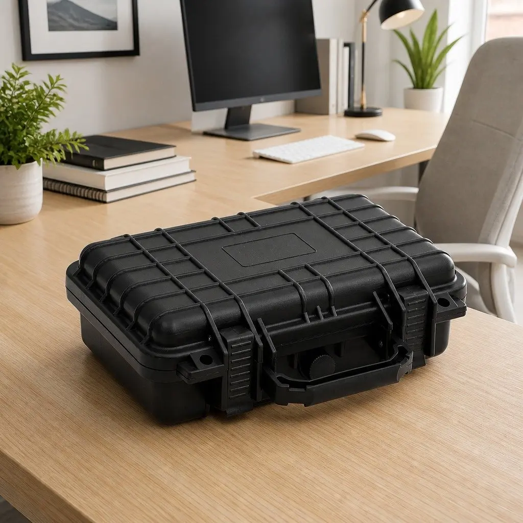 Camera Hard Shell Flight Case Black Polypropylene and ABS 30 x 22 x 10 cm