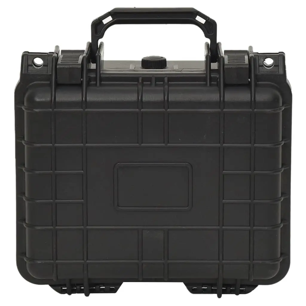 Portable Hard Case Black Camera Equipment Storage with Foam Insert 27 x 25 x 18 cm