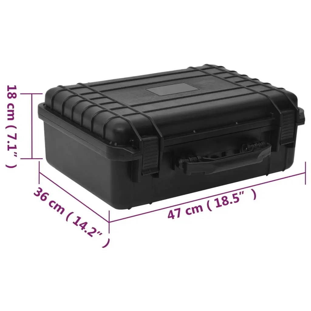 Camera Equipment Flight Case Hard Polypropylene ABS 47 x 36 x 18 cm Black