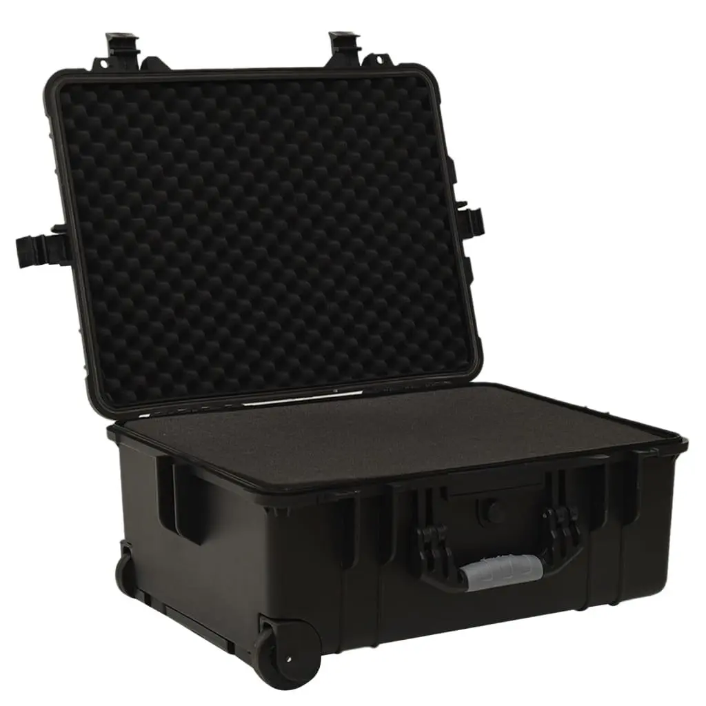 Wheeled Flight Case Hard Case Polypropylene and ABS 58x45x27 cm Black